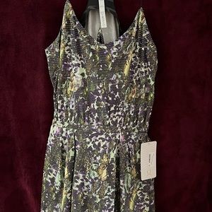 Lululemon dress. Black/white dots/floral. Spaghetti straps with open back.